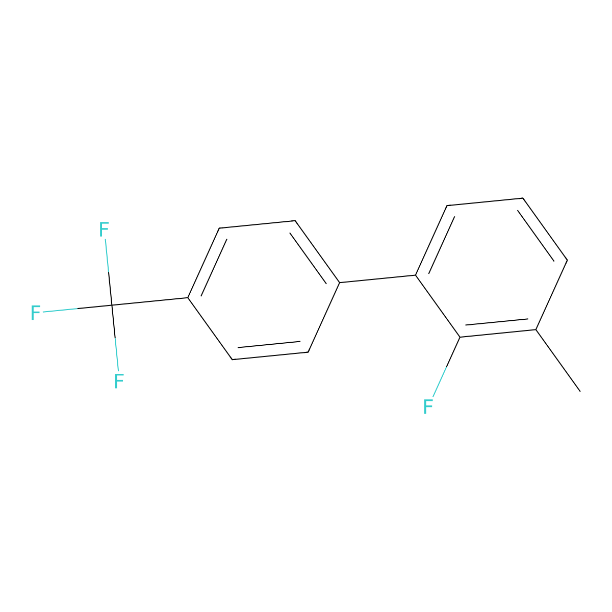 2-Fluoro-1-methyl-3-[4-(trifluoromethyl)phenyl]benzene molecular structure, CAS 1261877-53-5