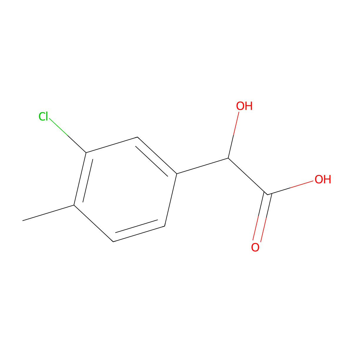 2-(3-Chloro-4-methylphenyl)-2-hydroxyacetic acid molecular structure, CAS 1261878-24-3