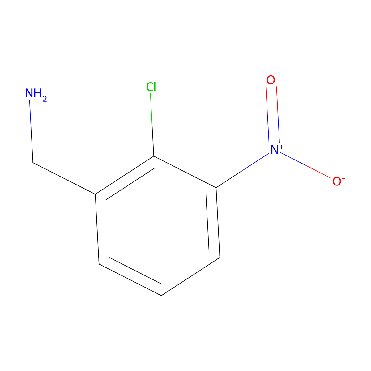 (2-Chloro-3-nitrophenyl)methanamine molecular structure, CAS 1261878-28-7