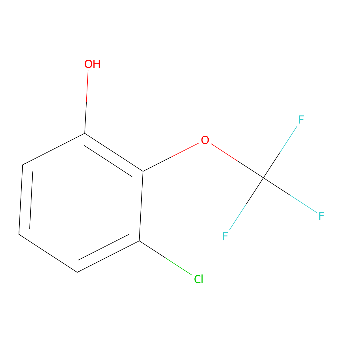 3-Chloro-2-(trifluoromethoxy)phenol molecular structure, CAS 1261878-39-0