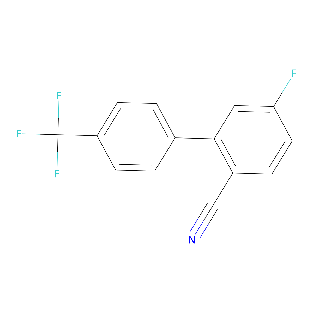 5-Fluoro-4'-(trifluoromethyl)biphenyl-2-carbonitrile molecular structure, CAS 1261878-50-5