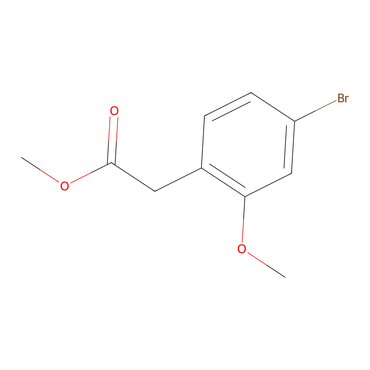 Methyl 2-(4-bromo-2-methoxyphenyl)acetate molecular structure, CAS 1261878-59-4