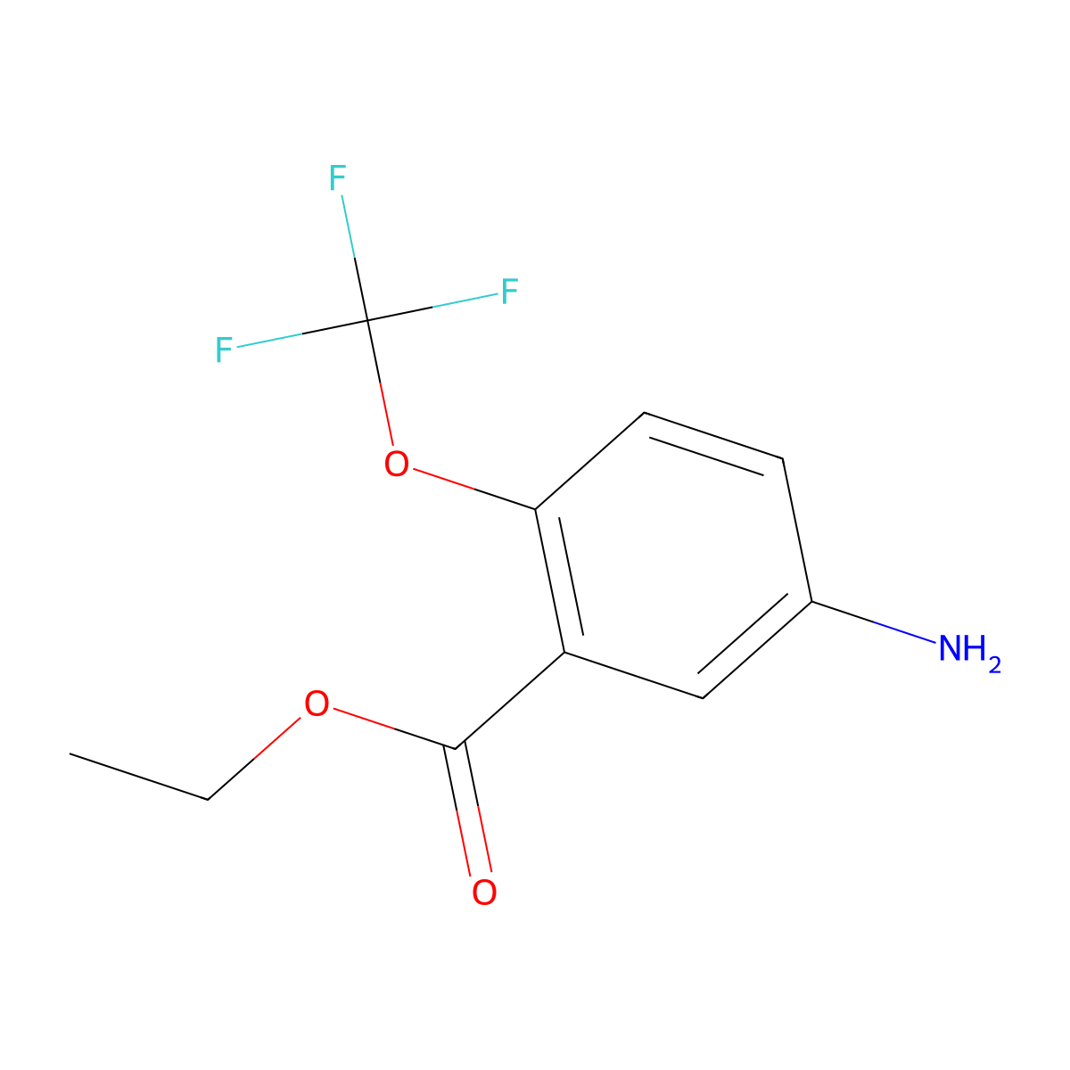 Ethyl 5-amino-2-(trifluoromethoxy)benzoate molecular structure, CAS 1261878-60-7