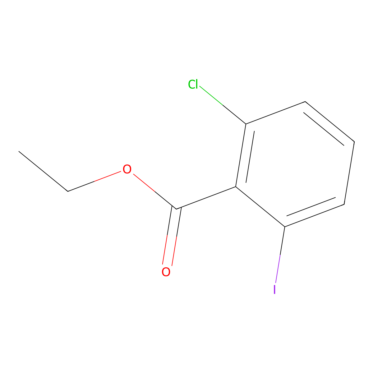 Ethyl 2-chloro-6-iodobenzoate molecular structure, CAS 1261878-96-9
