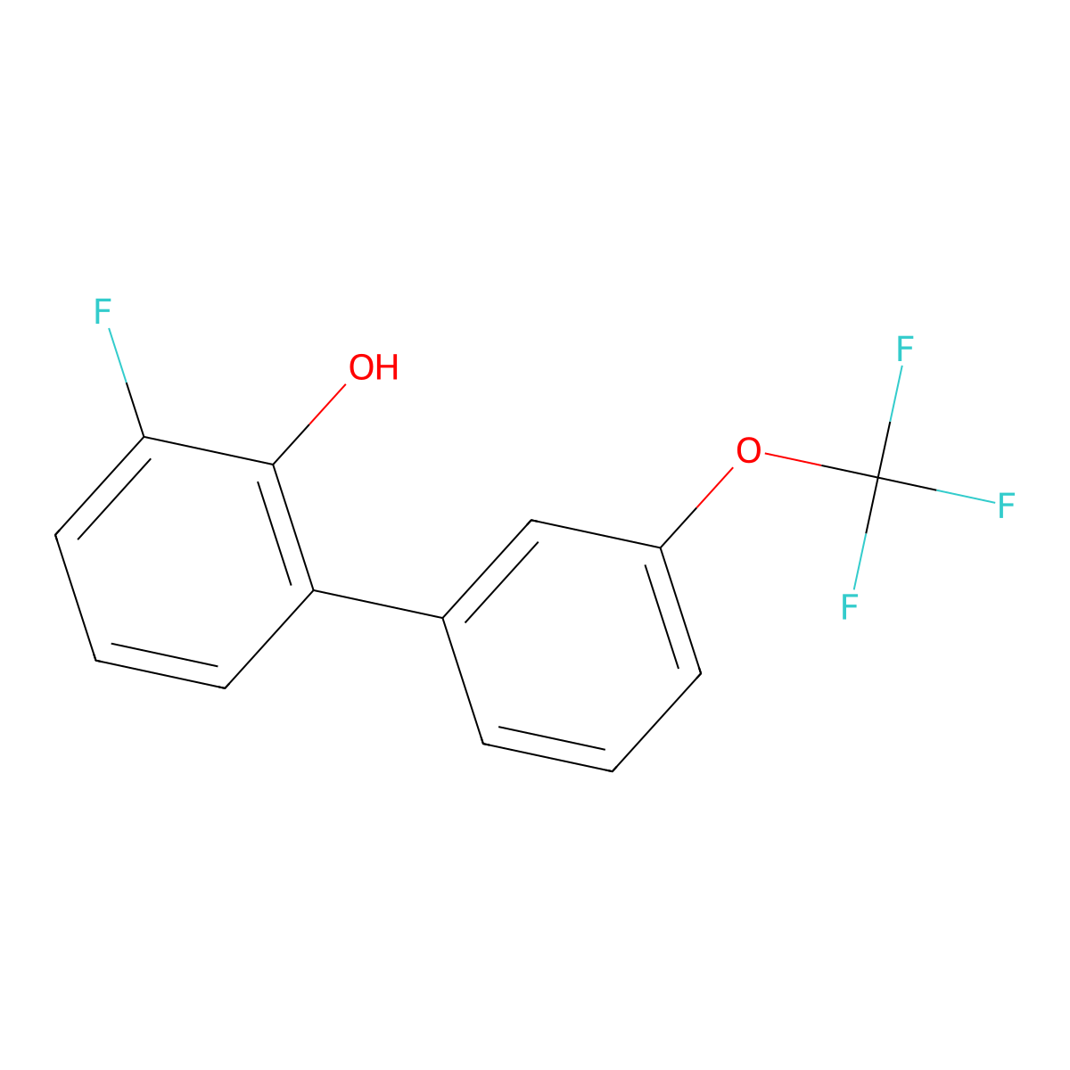 3-Fluoro-3'-(trifluoromethoxy)-[1,1'-biphenyl]-2-ol molecular structure, CAS 1261880-68-5