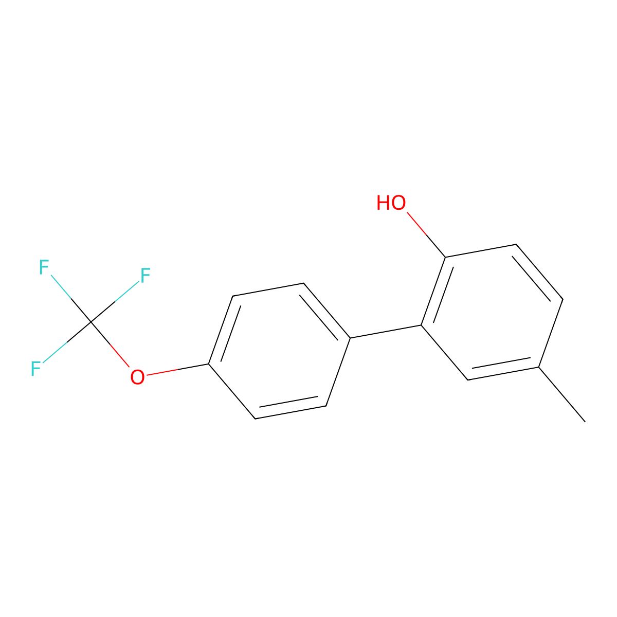 5-Methyl-4'-(trifluoromethoxy)-[1,1'-biphenyl]-2-ol molecular structure, CAS 1261880-81-2