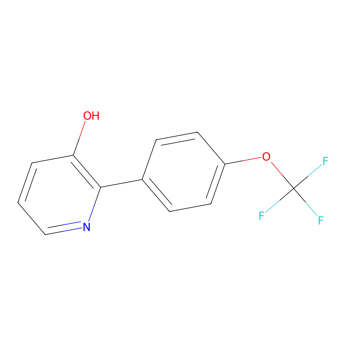 2-[4-(Trifluoromethoxy)phenyl]pyridin-3-ol molecular structure, CAS 1261881-29-1