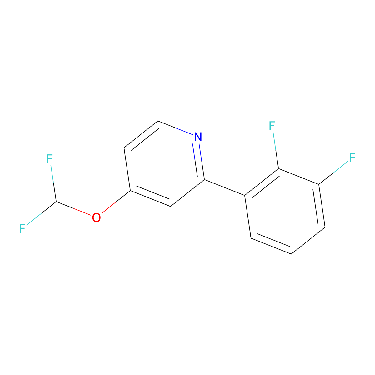 4-(Difluoromethoxy)-2-(2,3-difluorophenyl)pyridine molecular structure, CAS 1261881-49-5