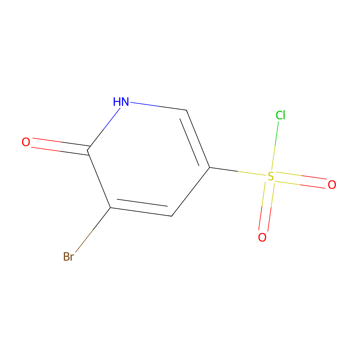 5-Bromo-6-hydroxypyridine-3-sulfonyl chloride molecular structure, CAS 1261881-80-4