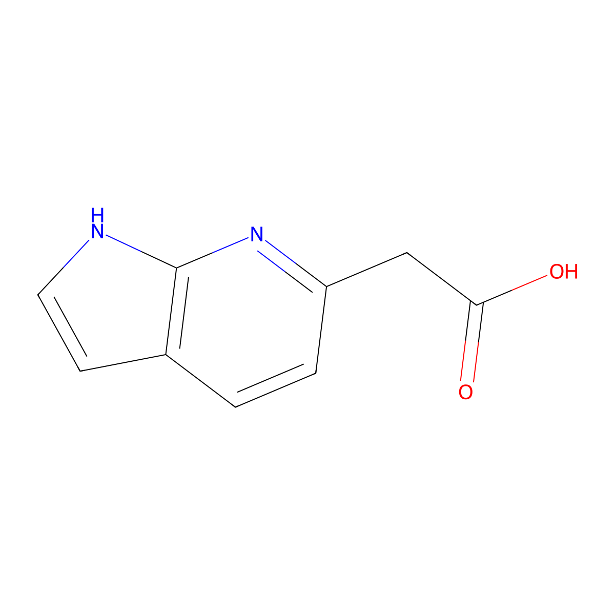 2-{1H-pyrrolo[2,3-b]pyridin-6-yl}acetic acid molecular structure, CAS 1261882-61-4