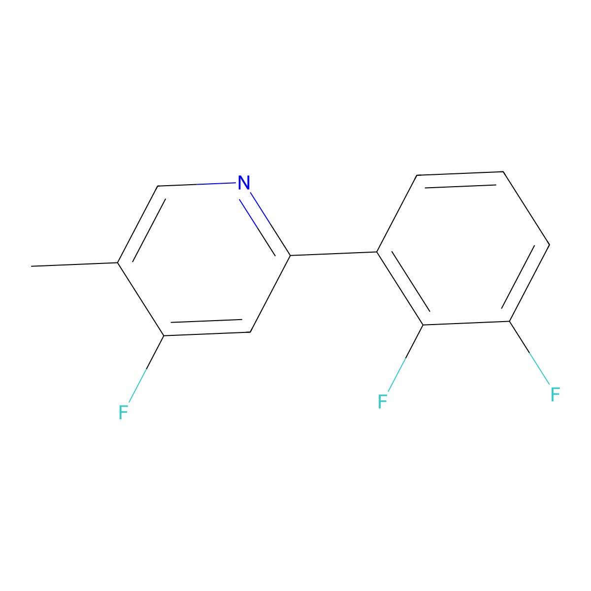 2-(2,3-Difluorophenyl)-4-fluoro-5-methylpyridine molecular structure, CAS 1261882-74-9