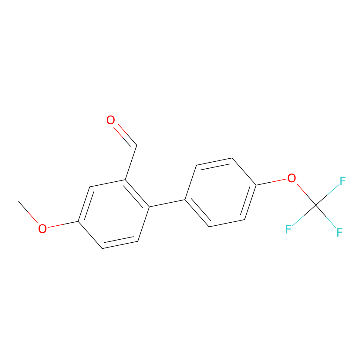 5-Methoxy-2-[4-(trifluoromethoxy)phenyl]benzaldehyde molecular structure, CAS 1261882-79-4