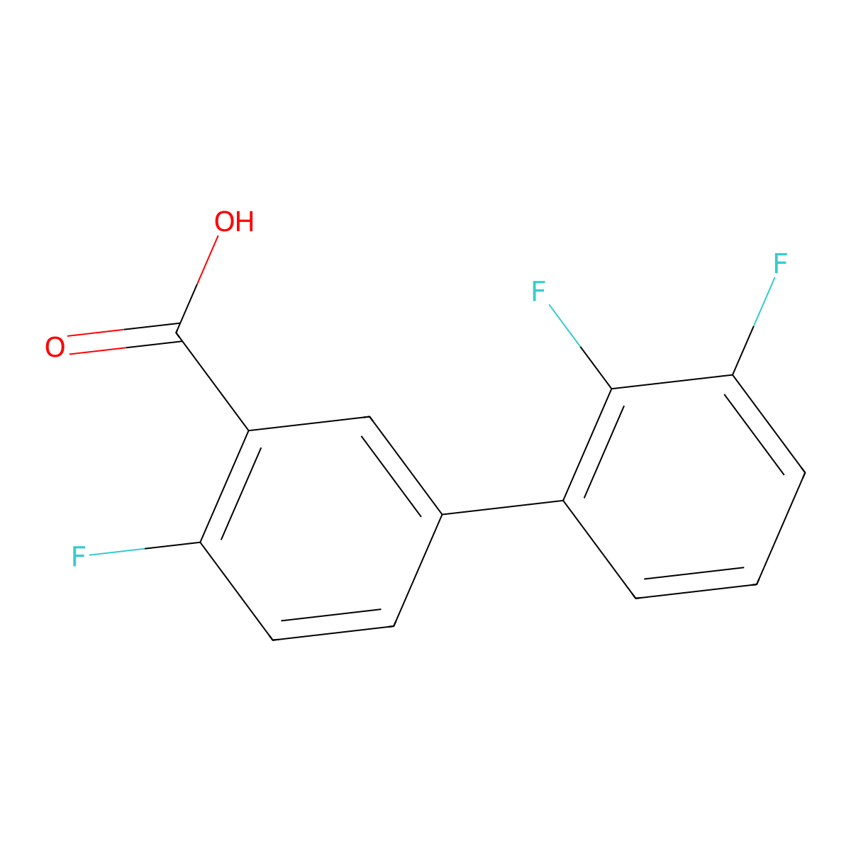 5-(2,3-Difluorophenyl)-2-fluorobenzoic acid molecular structure, CAS 1261883-02-6
