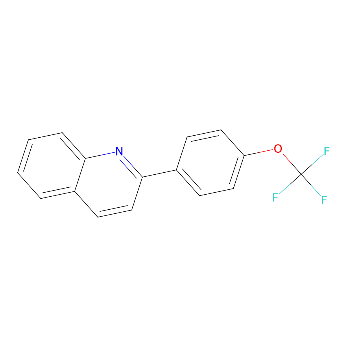 2-(4-(Trifluoromethoxy)phenyl)quinoline molecular structure, CAS 1261883-88-8