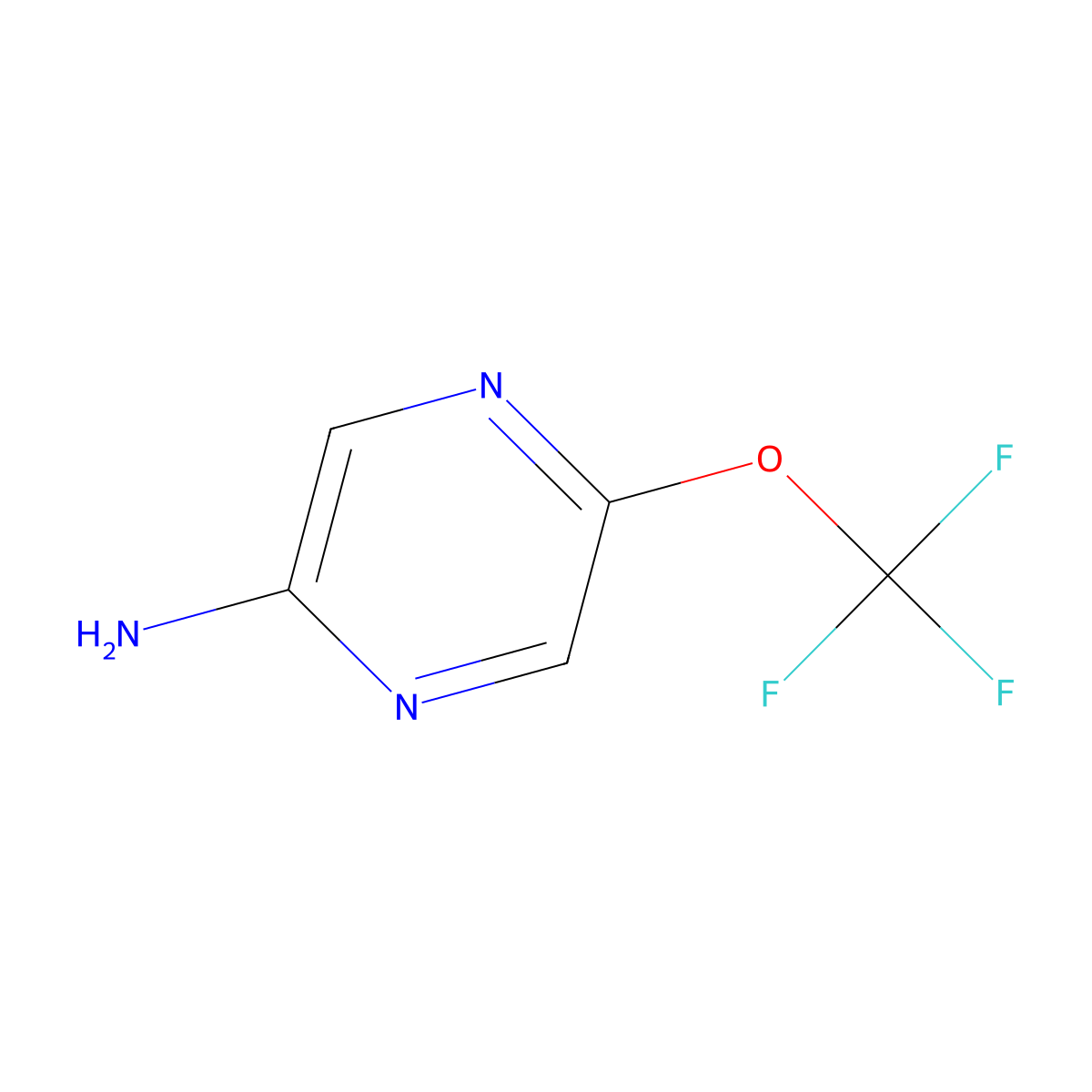 5-(Trifluoromethoxy)pyrazin-2-amine molecular structure, CAS 1261884-22-3