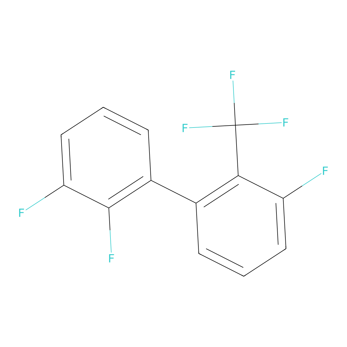 2,3,3'-Trifluoro-2'-(trifluoromethyl)-1,1'-biphenyl molecular structure, CAS 1261884-86-9