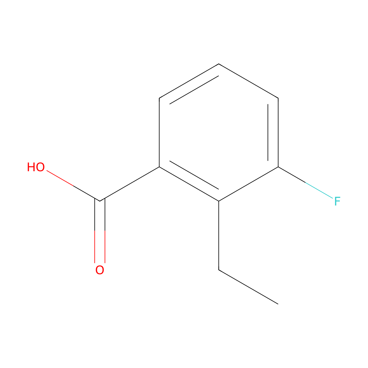 2-Ethyl-3-fluorobenzoic acid molecular structure, CAS 1261884-93-8