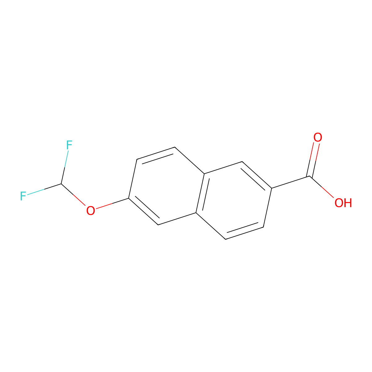 6-(Difluoromethoxy)-2-naphthoic acid molecular structure, CAS 1261884-97-2
