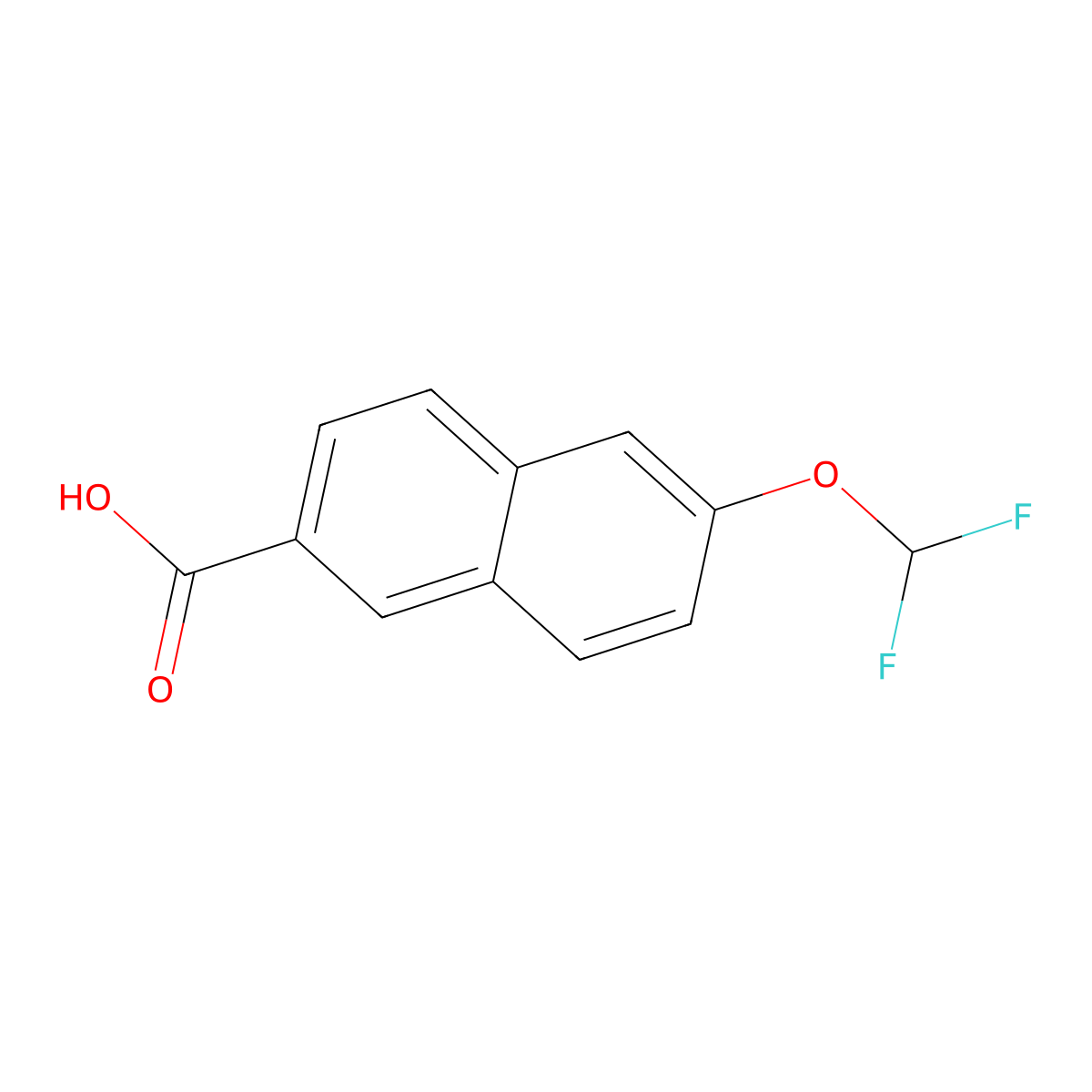 6-(Difluoromethoxy)-2-naphthoic acid molecular structure, CAS 1261884-97-2