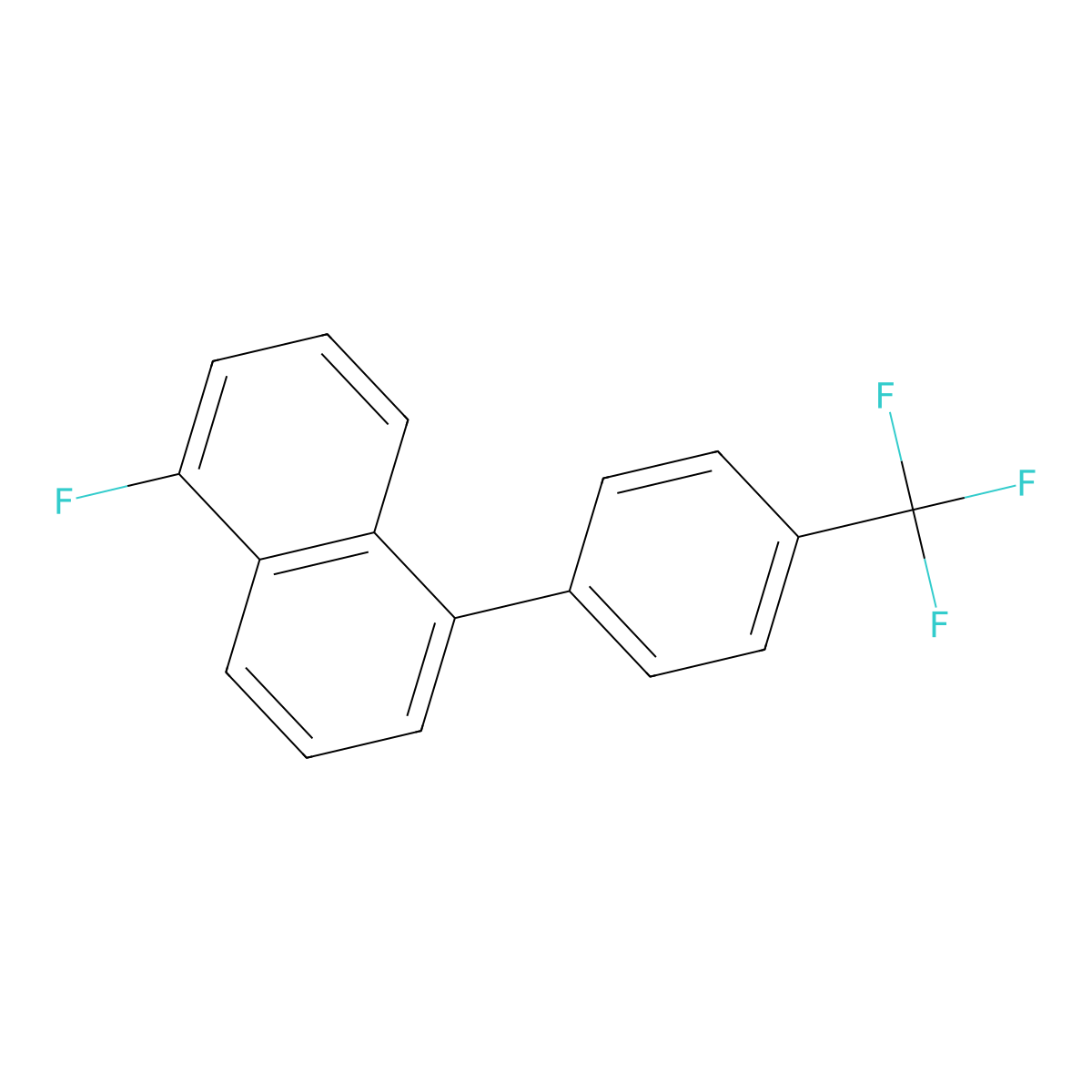 1-Fluoro-5-(4-(trifluoromethyl)phenyl)naphthalene molecular structure, CAS 1261885-04-4