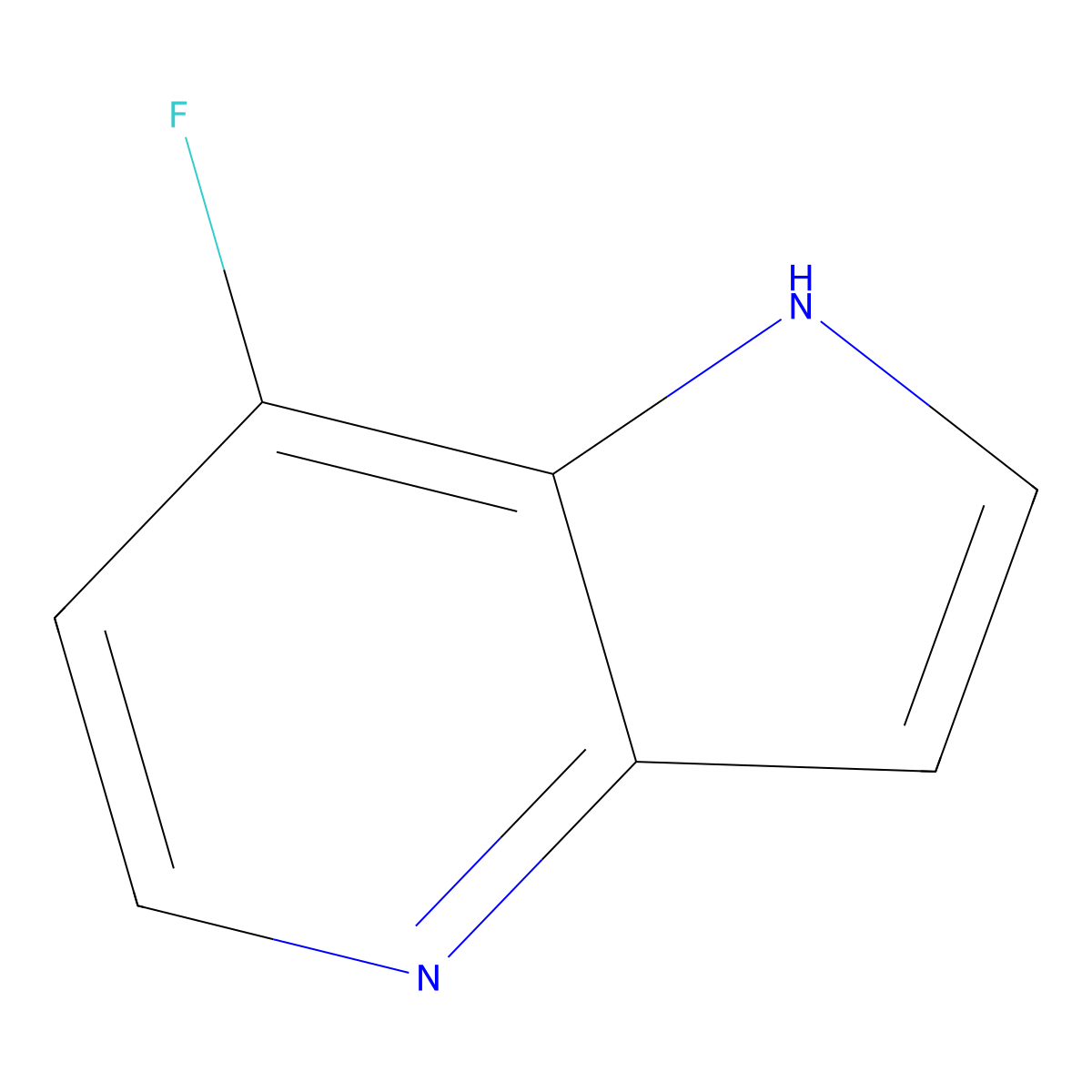 7-fluoro-1H-pyrrolo[3,2-b]pyridine molecular structure, CAS 1261885-84-0
