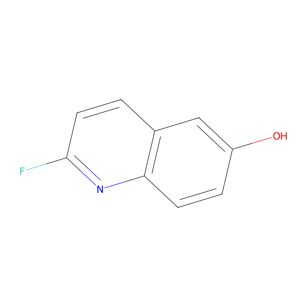 2-Fluoroquinolin-6-ol molecular structure, CAS 1261886-47-8