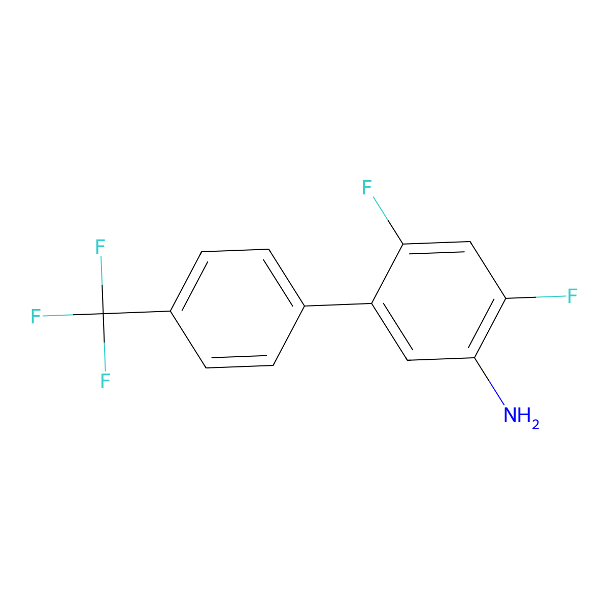 4,6-Difluoro-4'-(trifluoromethyl)-[1,1'-biphenyl]-3-amine molecular structure, CAS 1261887-10-8
