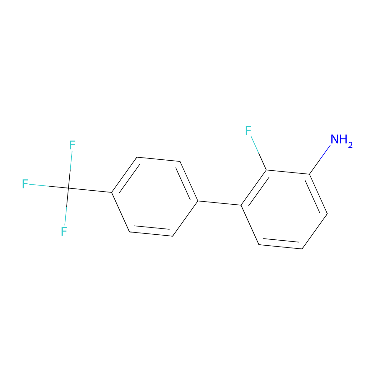 3-Amino-2-fluoro-4'-(trifluoromethyl)biphenyl molecular structure, CAS 1261887-13-1