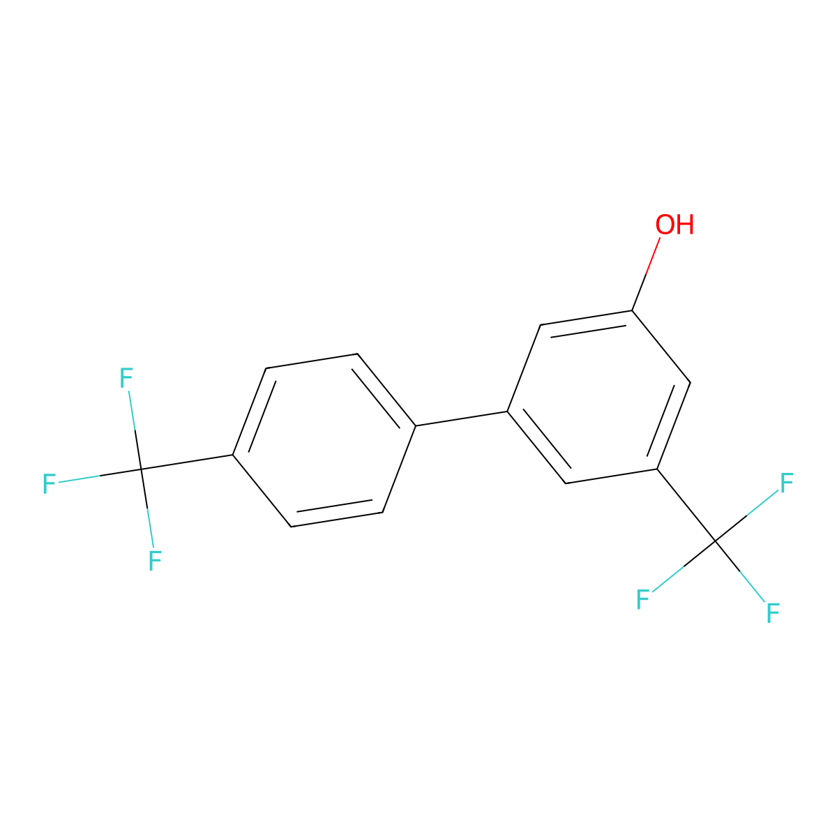 5-(4-Trifluoromethylphenyl)-3-trifluoromethylphenol molecular structure, CAS 1261887-46-0