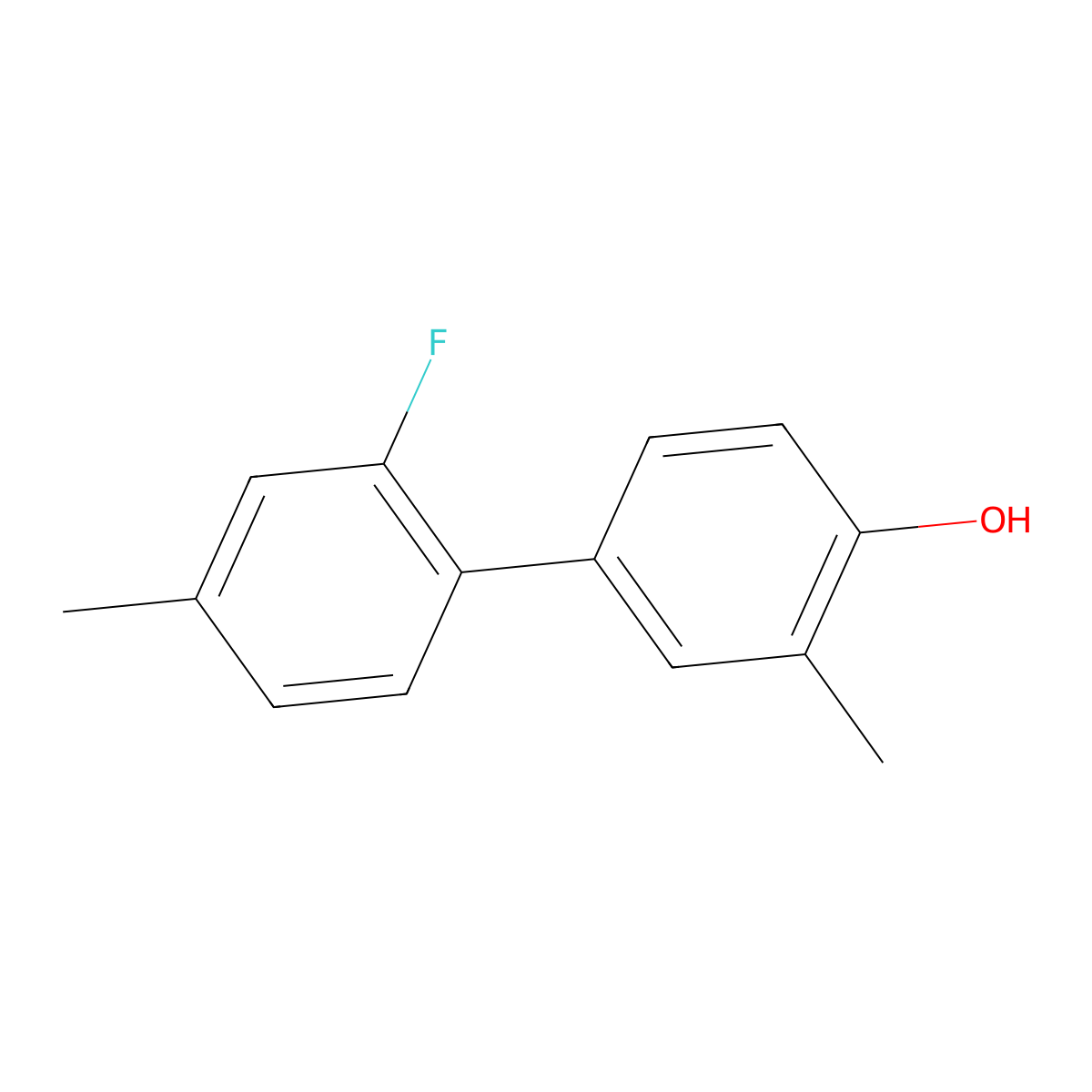 4-(2-Fluoro-4-methylphenyl)-2-methylphenol molecular structure, CAS 1261888-30-5