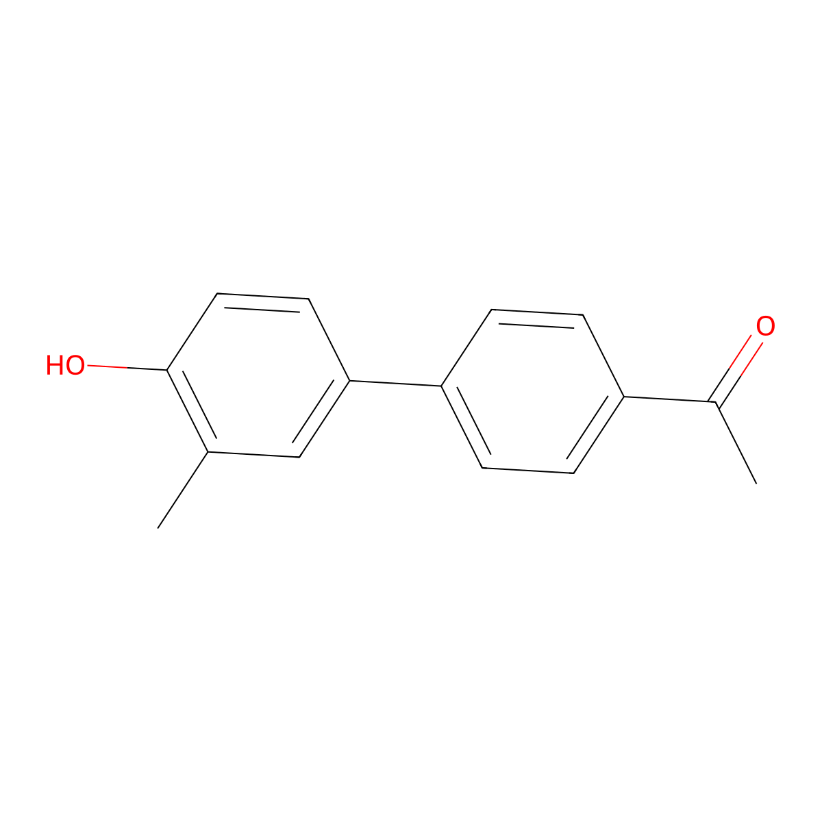 4-(4-Acetylphenyl)-2-methylphenol molecular structure, CAS 1261888-32-7