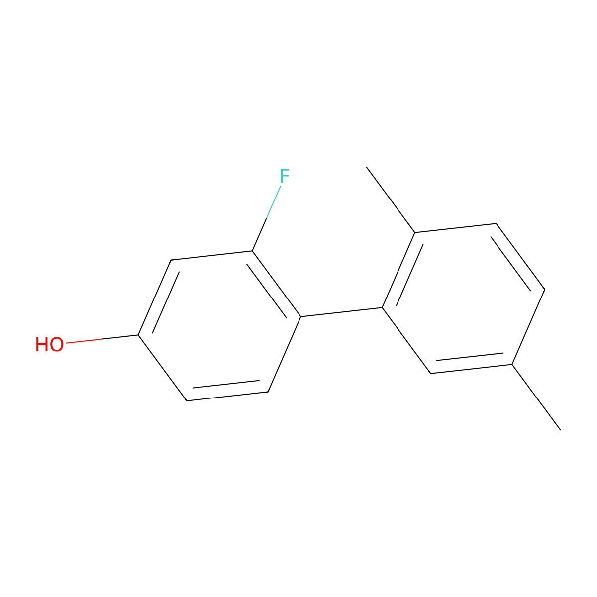 4-(2,5-Dimethylphenyl)-3-fluorophenol molecular structure, CAS 1261888-50-9