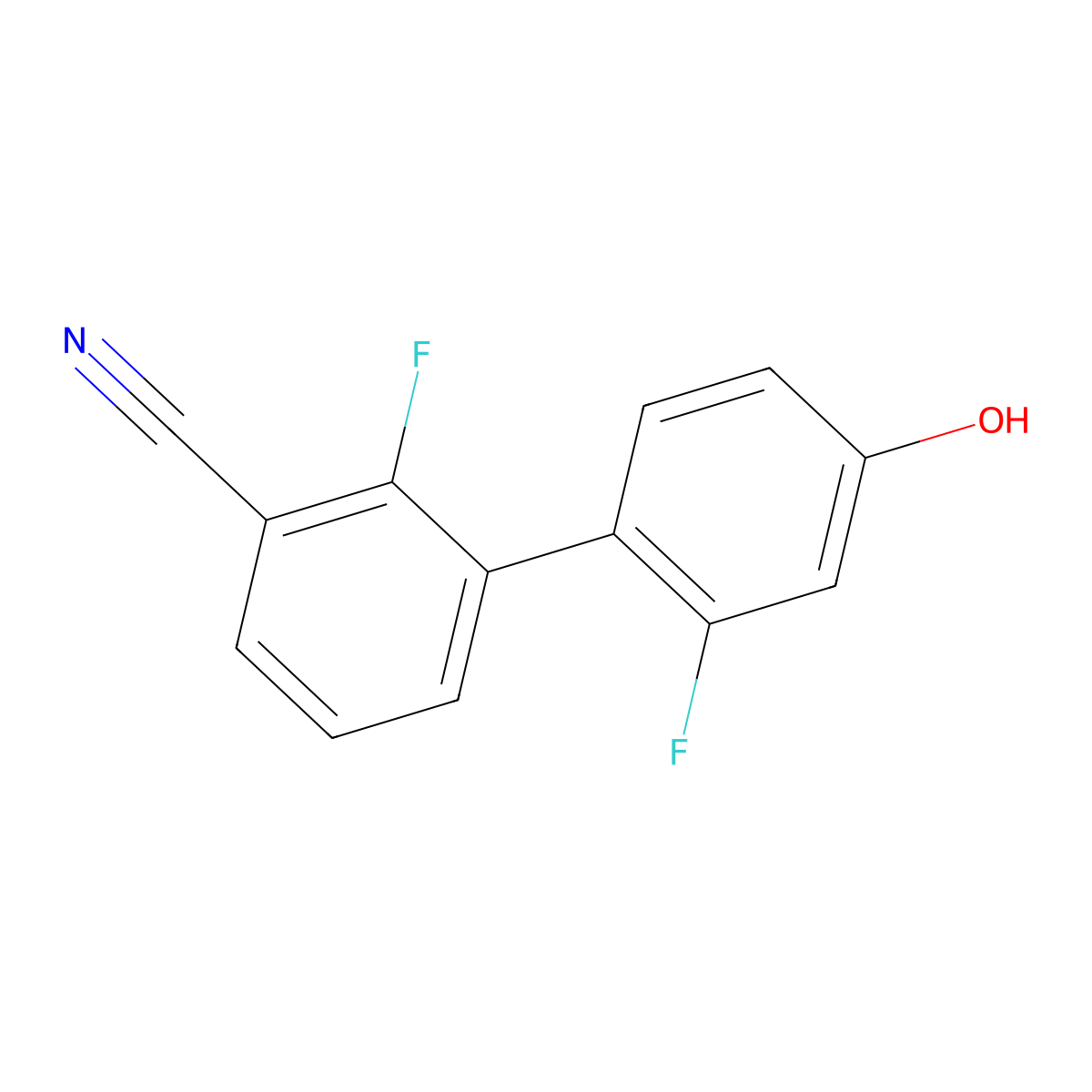 4-(3-Cyano-2-fluorophenyl)-3-fluorophenol molecular structure, CAS 1261888-57-6