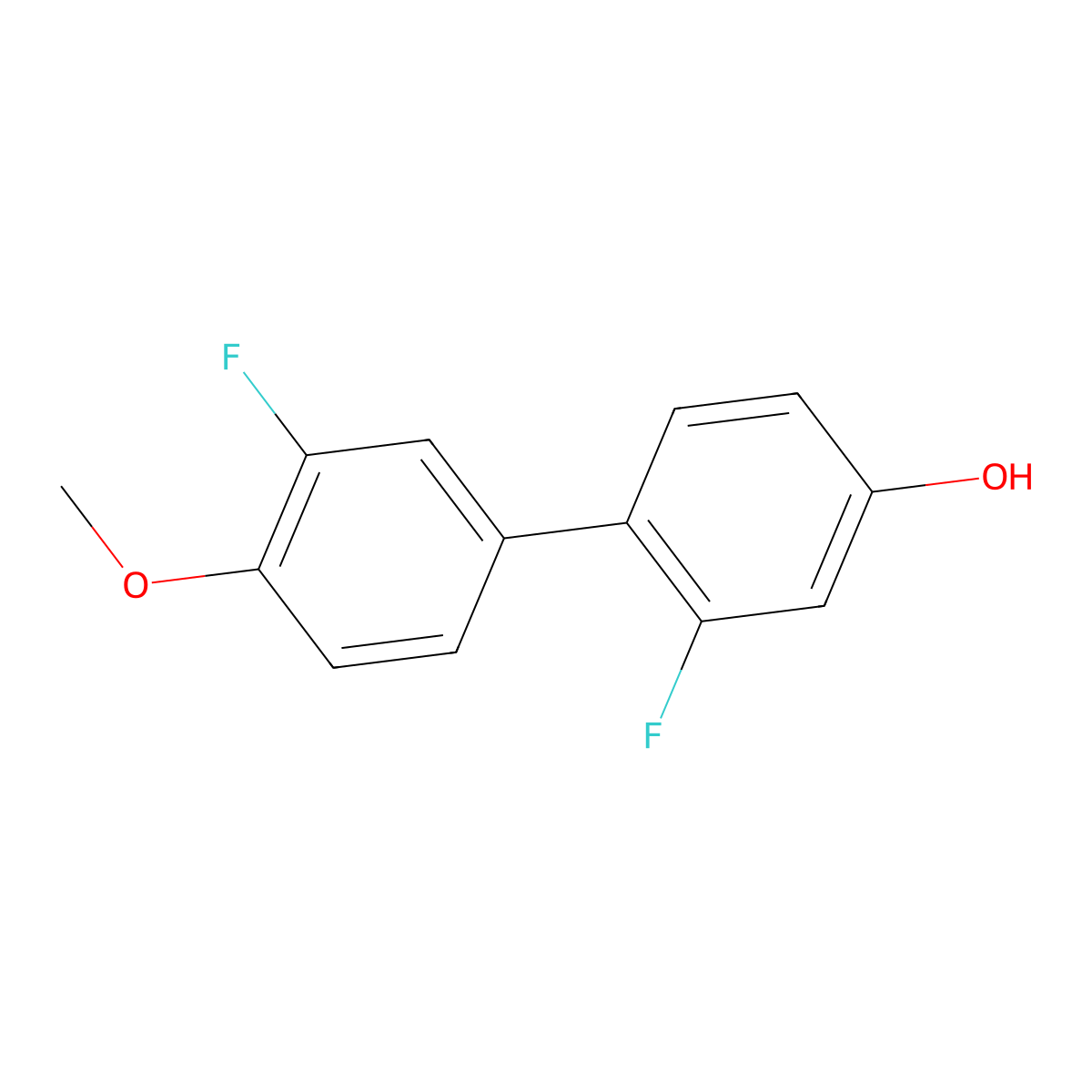 3-Fluoro-4-(3-fluoro-4-methoxyphenyl)phenol molecular structure, CAS 1261888-62-3