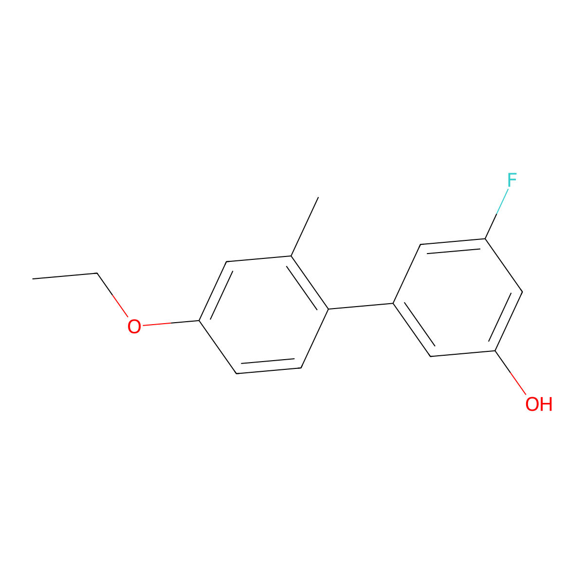 5-(4-Ethoxy-2-methylphenyl)-3-fluorophenol molecular structure, CAS 1261888-70-3