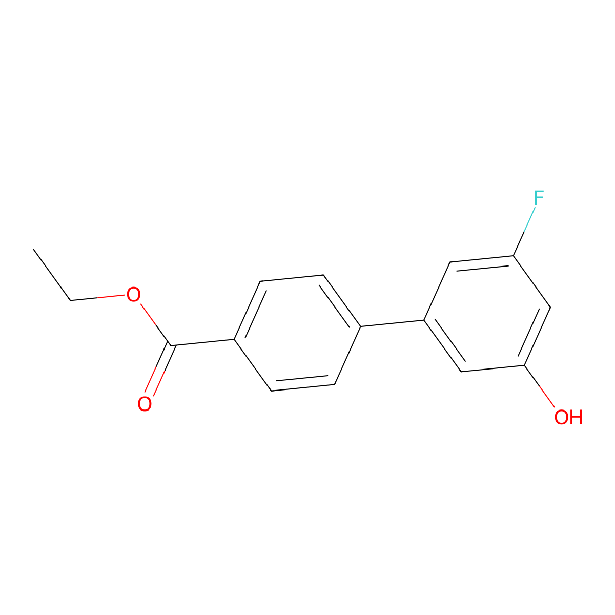 5-(4-Ethoxycarbonylphenyl)-3-fluorophenol molecular structure, CAS 1261888-73-6