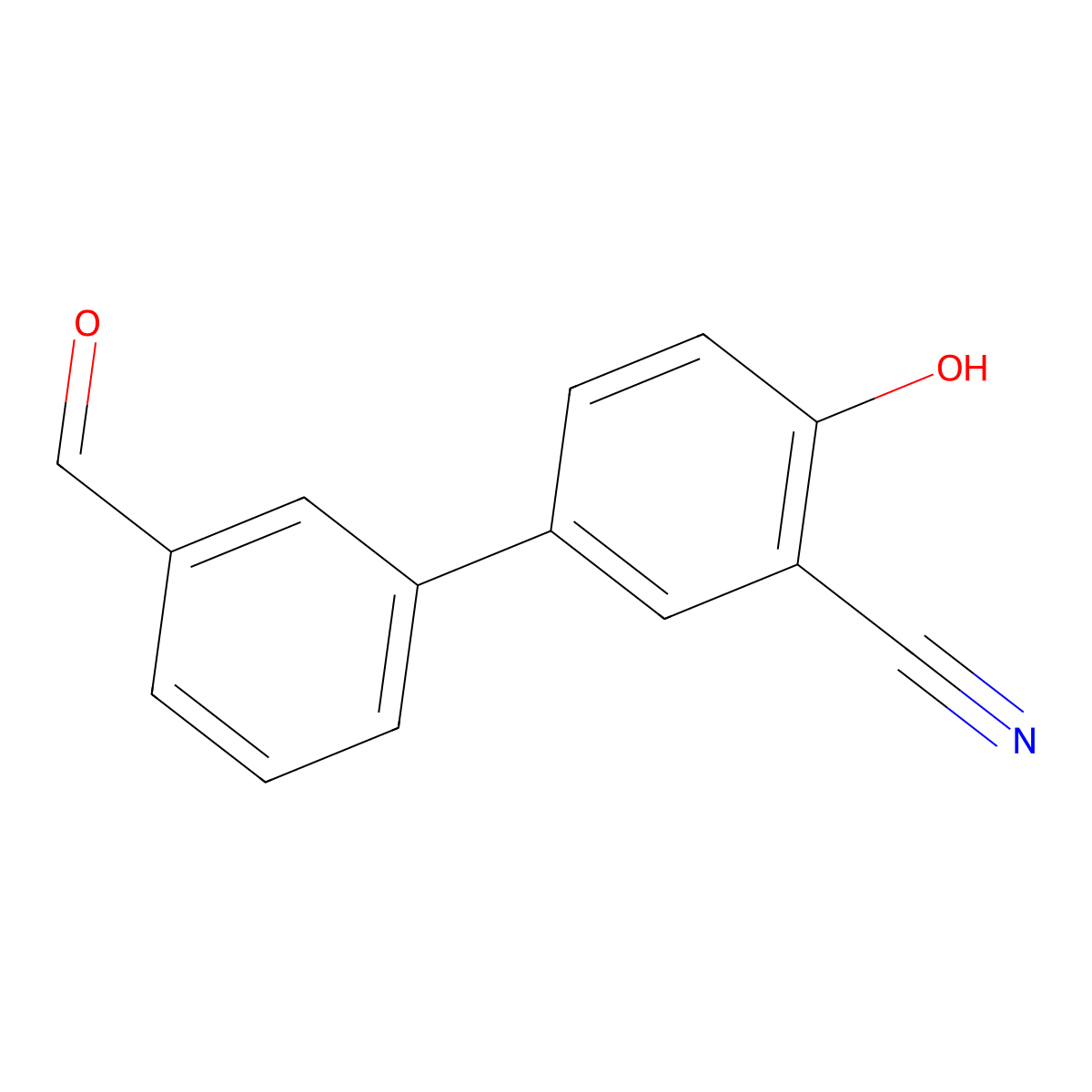 2-Cyano-4-(3-formylphenyl)phenol molecular structure, CAS 1261888-97-4