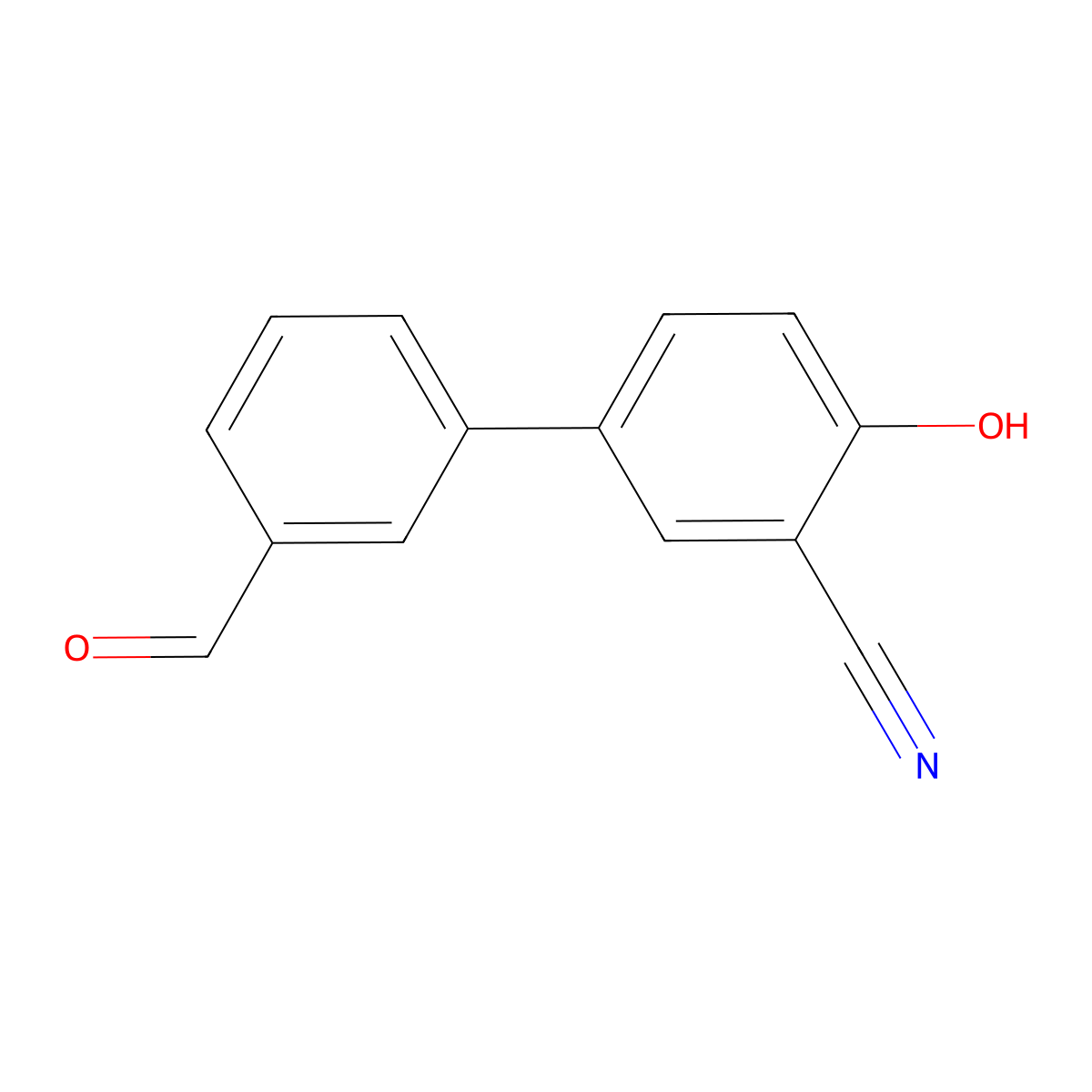 2-Cyano-4-(3-formylphenyl)phenol molecular structure, CAS 1261888-97-4