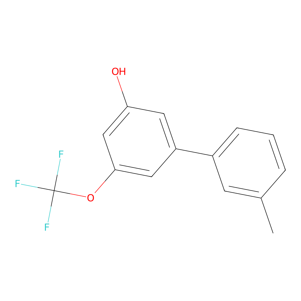 5-(3-Methylphenyl)-3-trifluoromethoxyphenol molecular structure, CAS 1261889-01-3