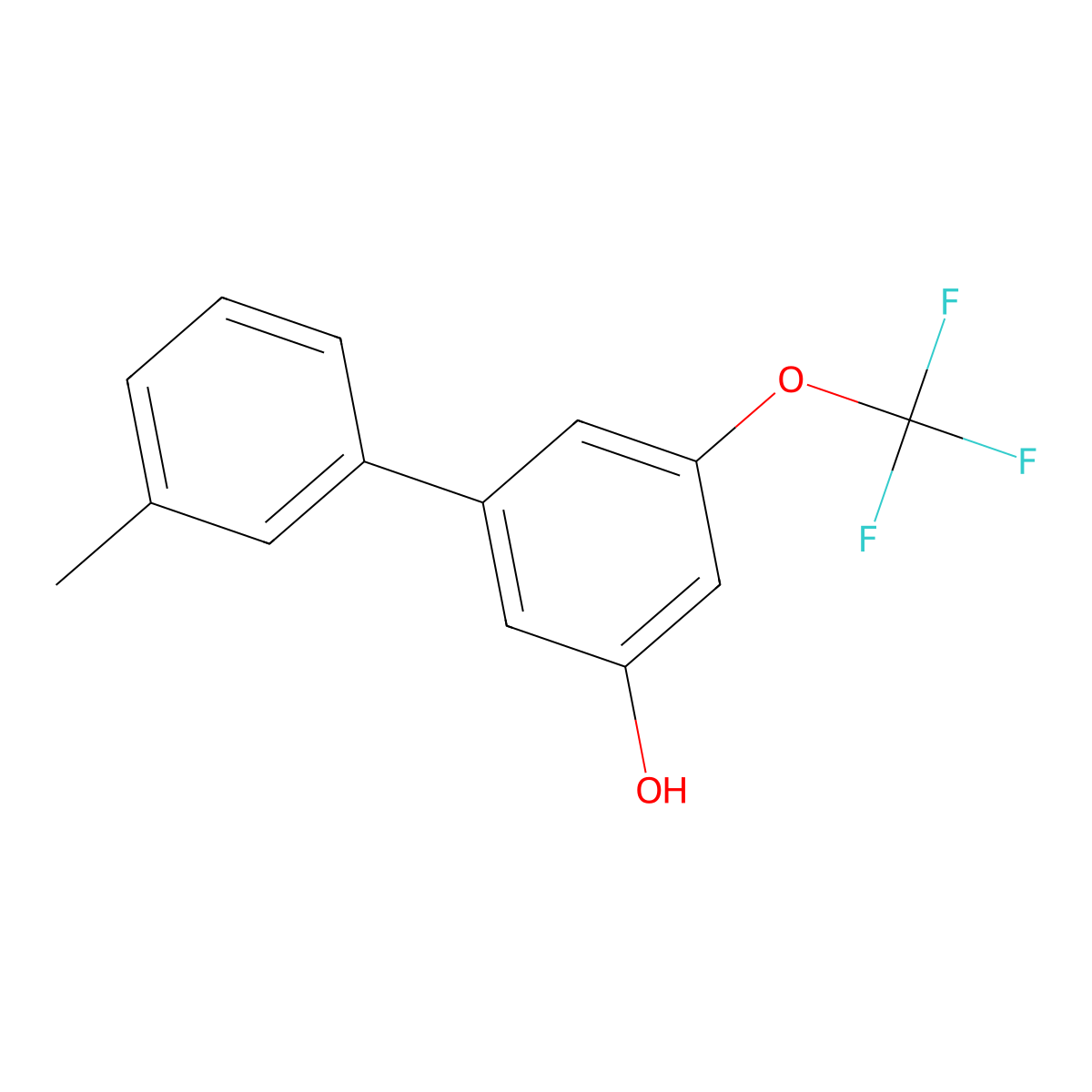 5-(3-Methylphenyl)-3-trifluoromethoxyphenol molecular structure, CAS 1261889-01-3