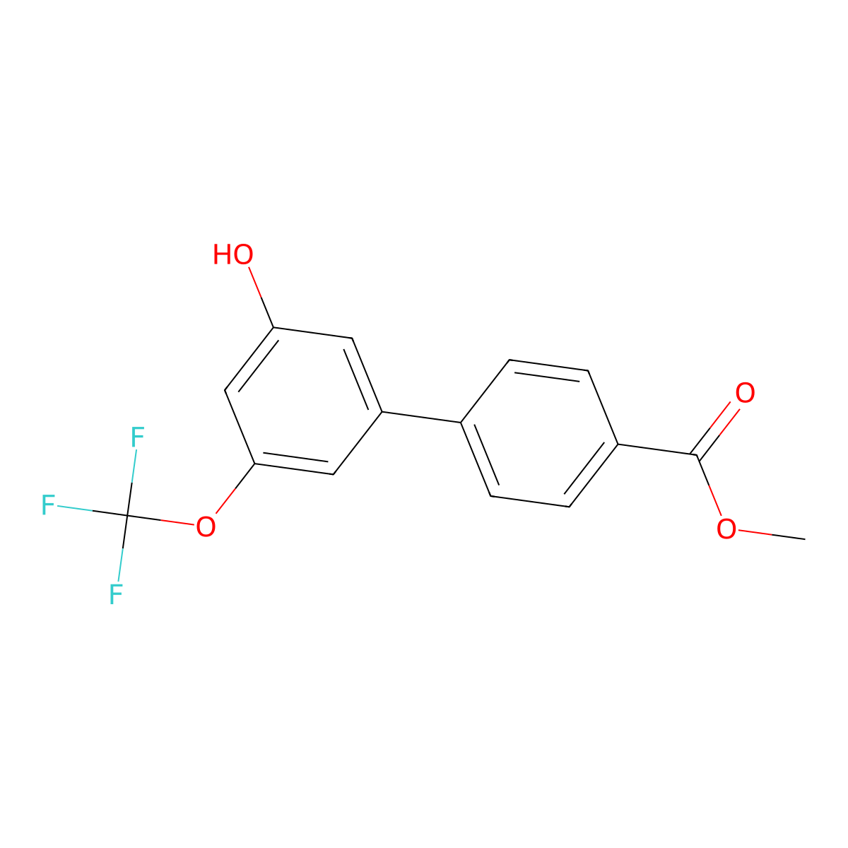 5-(4-Methoxycarbonylphenyl)-3-trifluoromethoxyphenol molecular structure, CAS 1261889-18-2