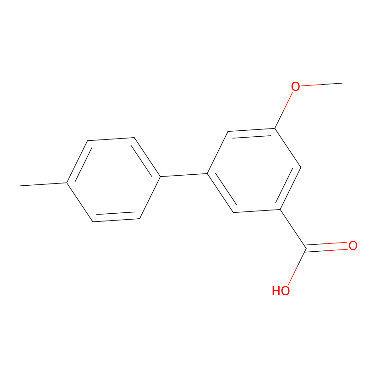 5-Methoxy-3-(4-methylphenyl)benzoic acid molecular structure, CAS 1261889-23-9