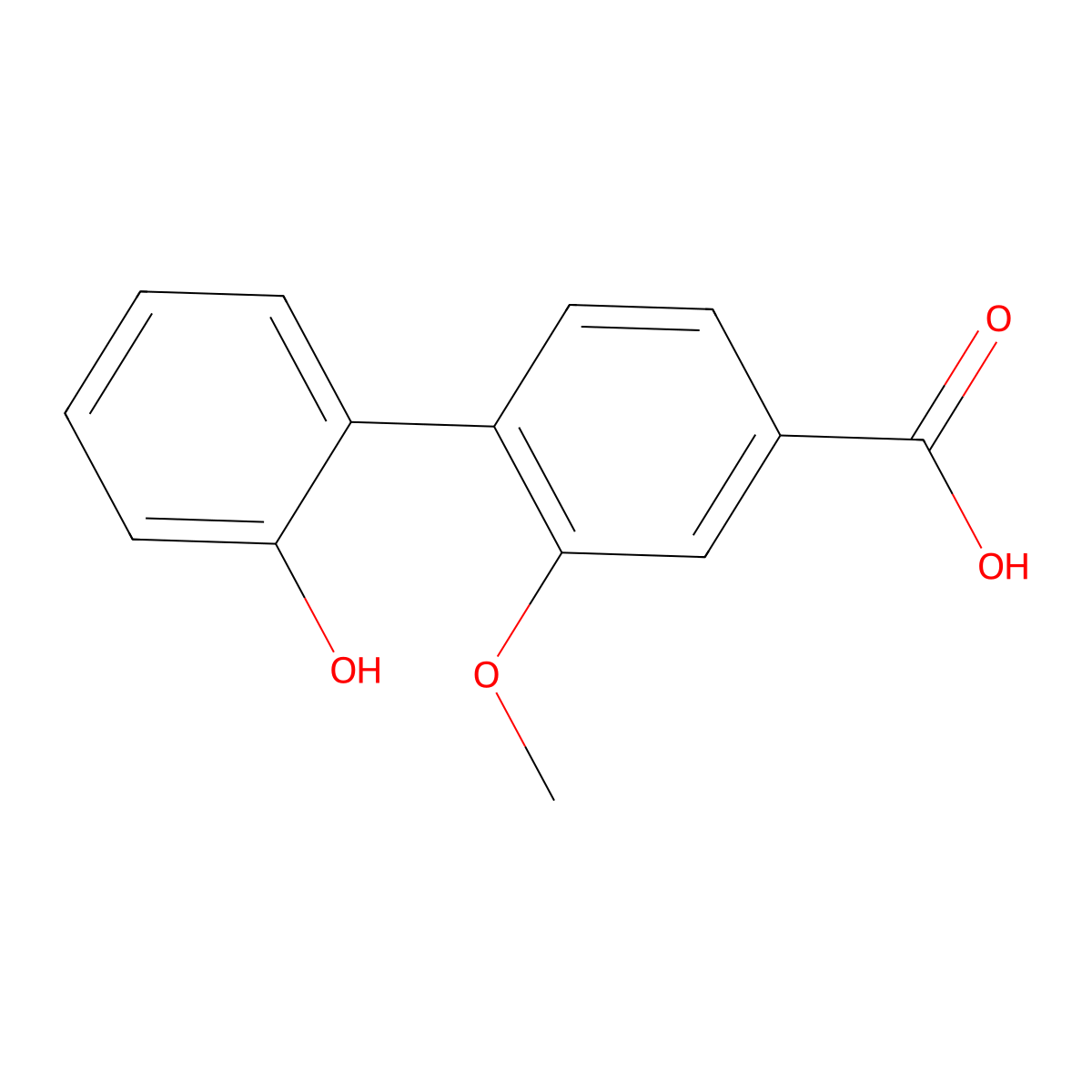 4-(2-Hydroxyphenyl)-3-methoxybenzoic acid molecular structure, CAS 1261889-24-0