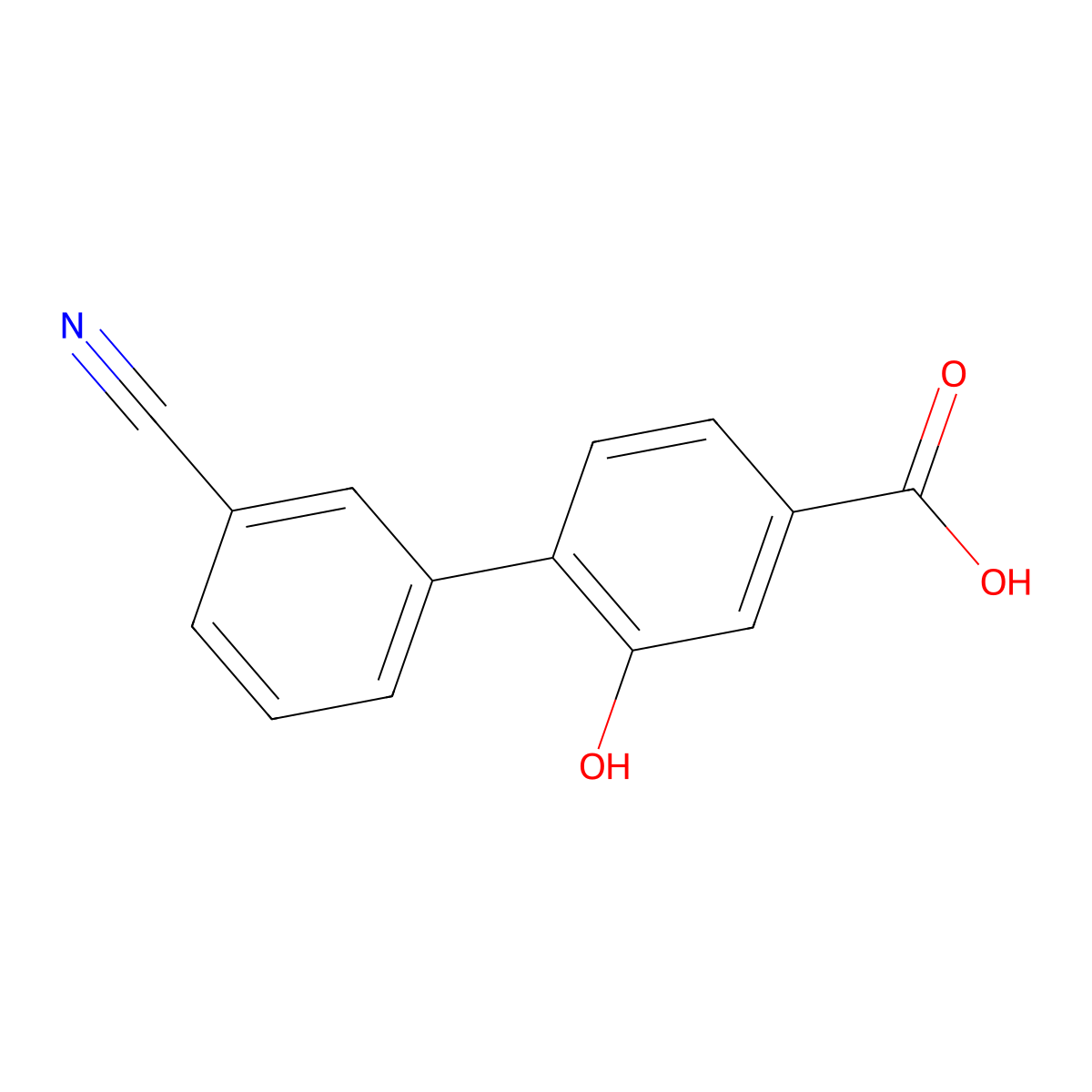 4-(3-Cyanophenyl)-3-hydroxybenzoic acid molecular structure, CAS 1261889-31-9