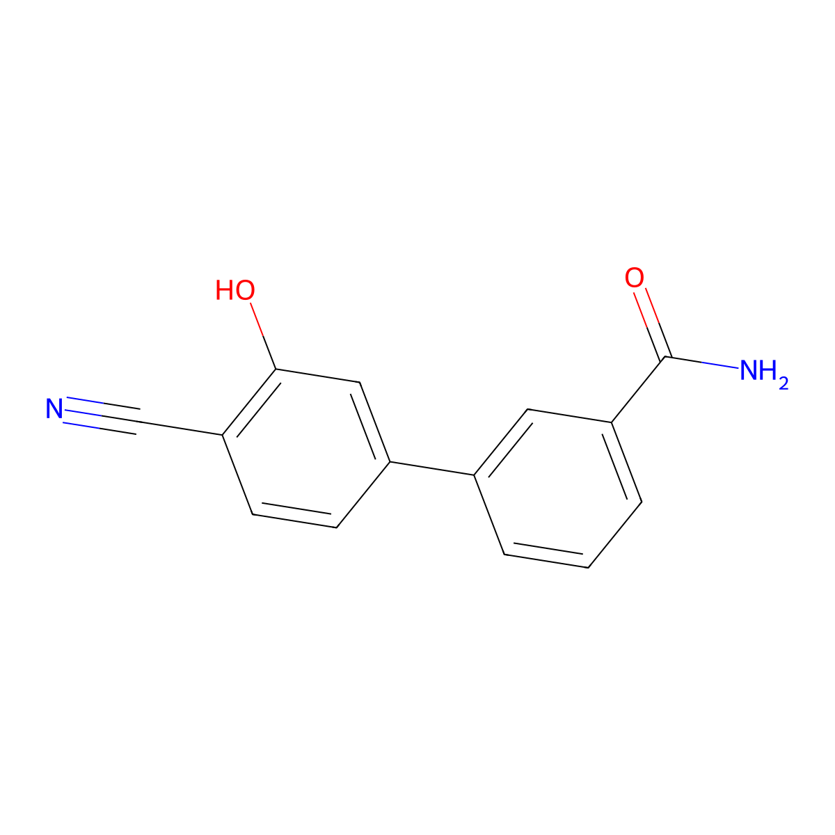 5-(3-Aminocarbonylphenyl)-2-cyanophenol molecular structure, CAS 1261889-33-1