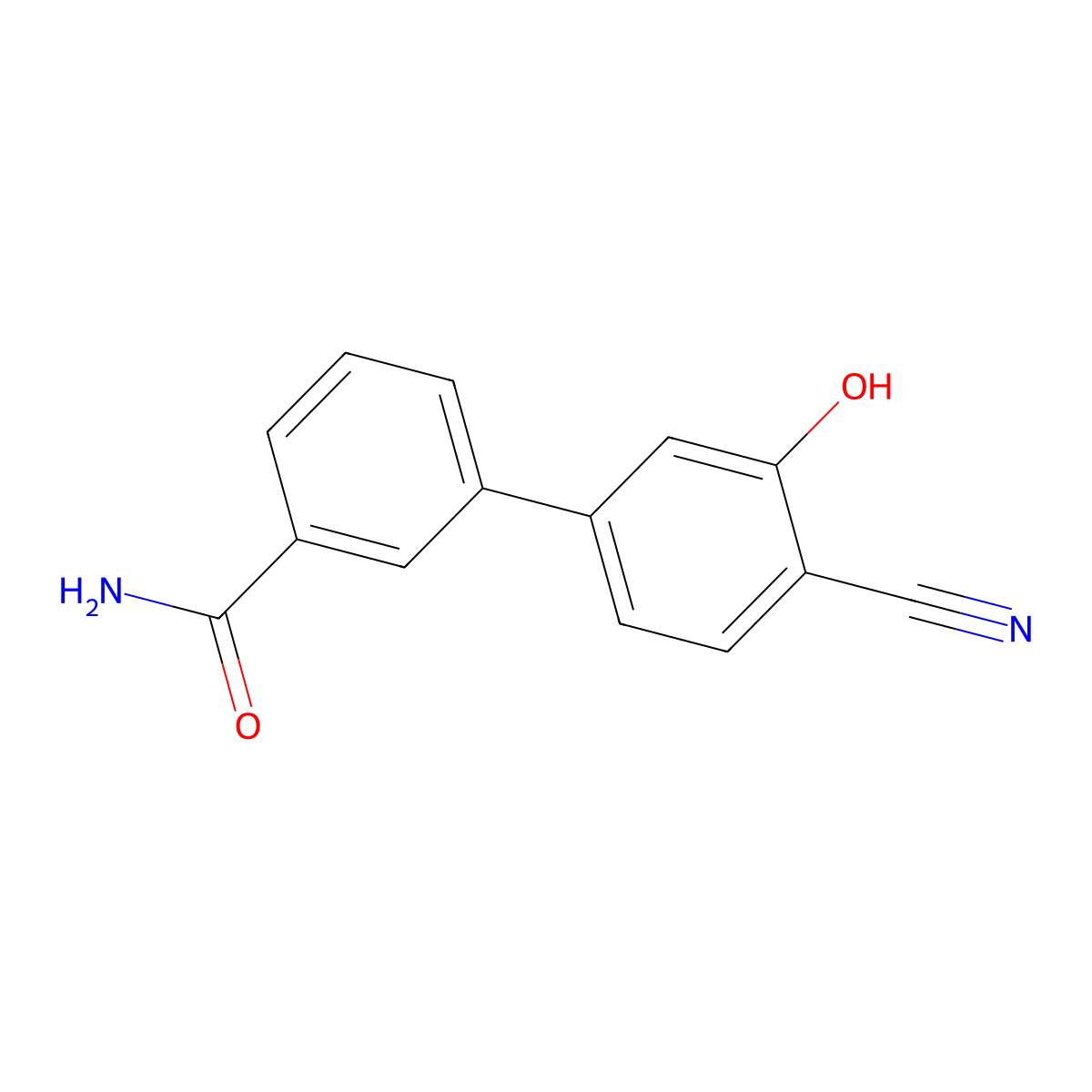 5-(3-Aminocarbonylphenyl)-2-cyanophenol molecular structure, CAS 1261889-33-1