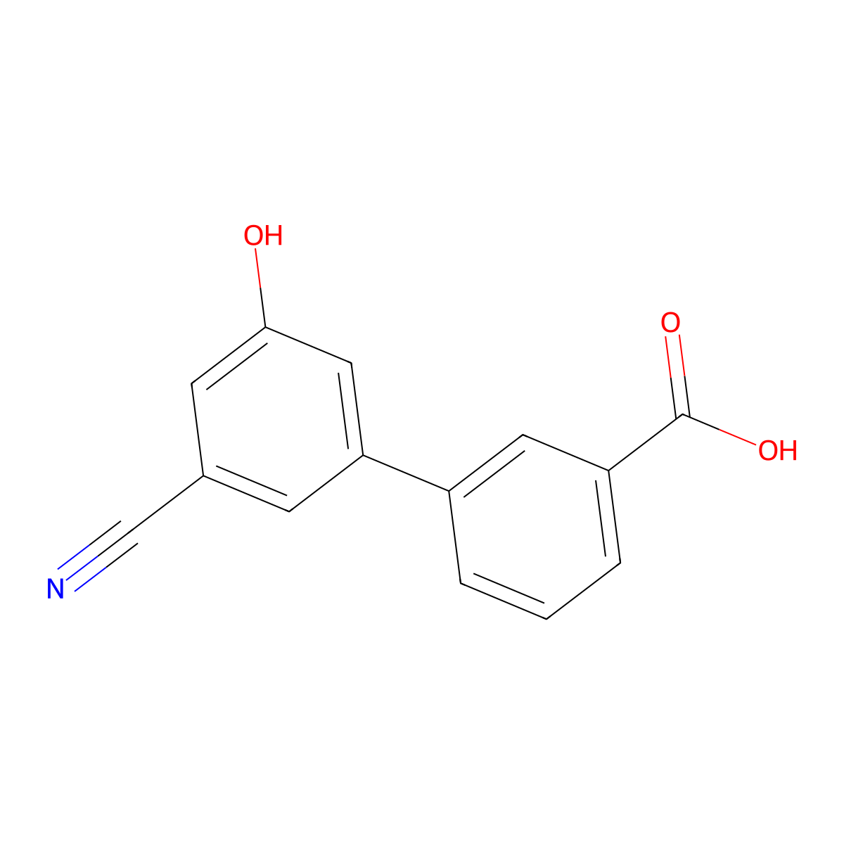 5-(3-Carboxyphenyl)-3-cyanophenol molecular structure, CAS 1261889-39-7