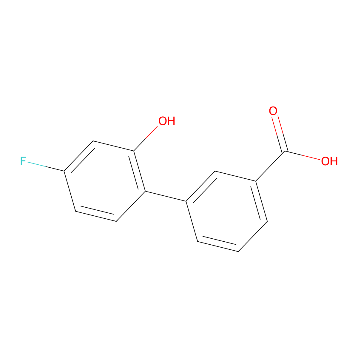 3-(4-Fluoro-2-hydroxyphenyl)benzoic acid molecular structure, CAS 1261889-41-1