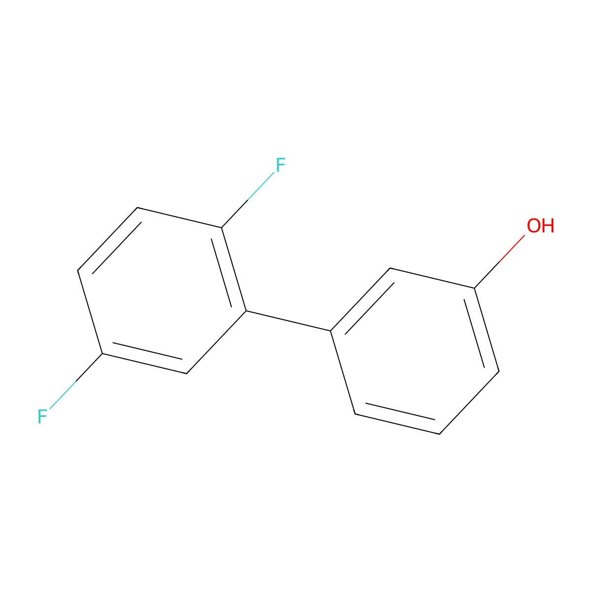 3-(2,5-Difluorophenyl)phenol molecular structure, CAS 1261889-63-7