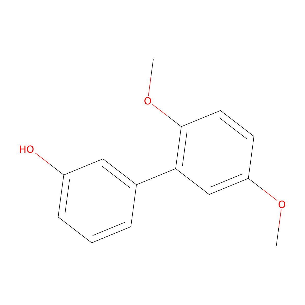 3-(2,5-Dimethoxyphenyl)phenol molecular structure, CAS 1261889-79-5